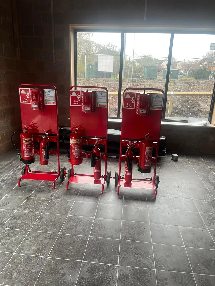 Fire Trolley with extinguishers